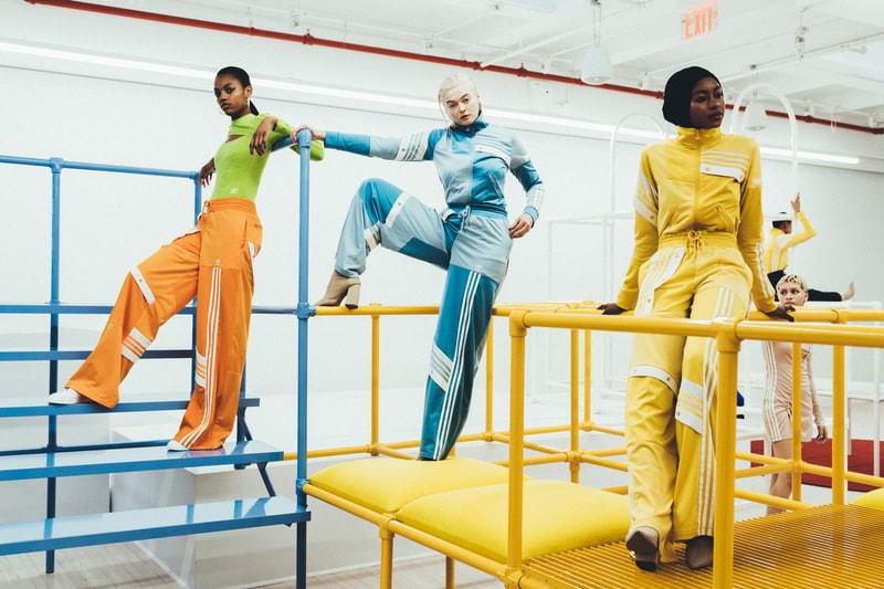 adidas Originals Daniëlle Cathari Presentation New York Fashion Week 2018 Blue Yellow Tracksuit Green Top Orange Trackpants
