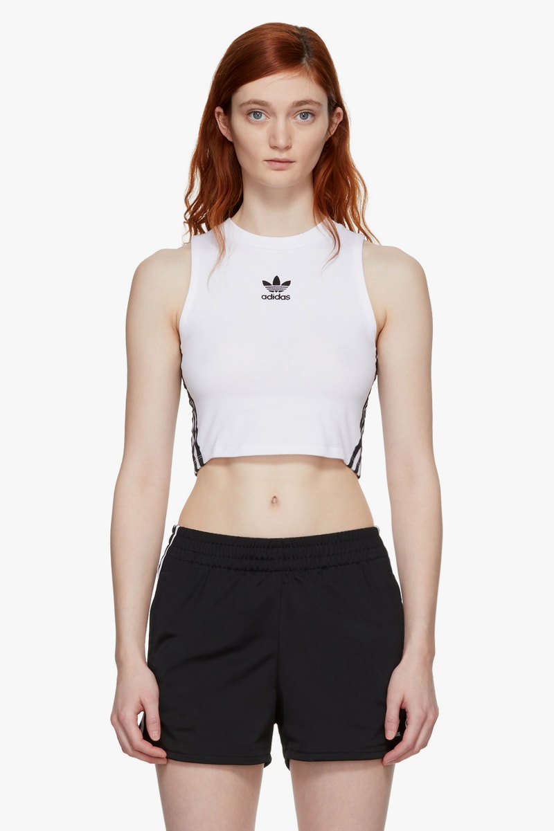 adidas Originals New Basic Pieces Available Now SSENSE Trefoil Logo Retro Hoodie Adidas Crop Top