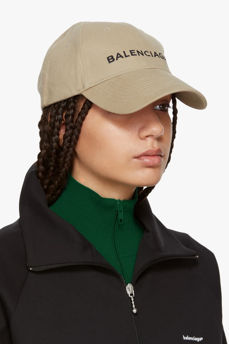Balenciaga Cotton Twill Logo Cap in Beige Tan | Hypebae display picture 3