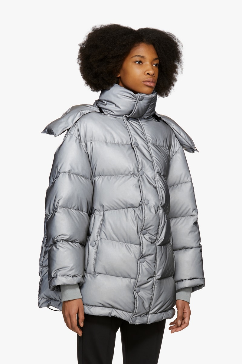 Balenciaga New Winter Coat Puffer Jacket SSENSE Silver Red Outerwear Reflective Demna Gvasalia