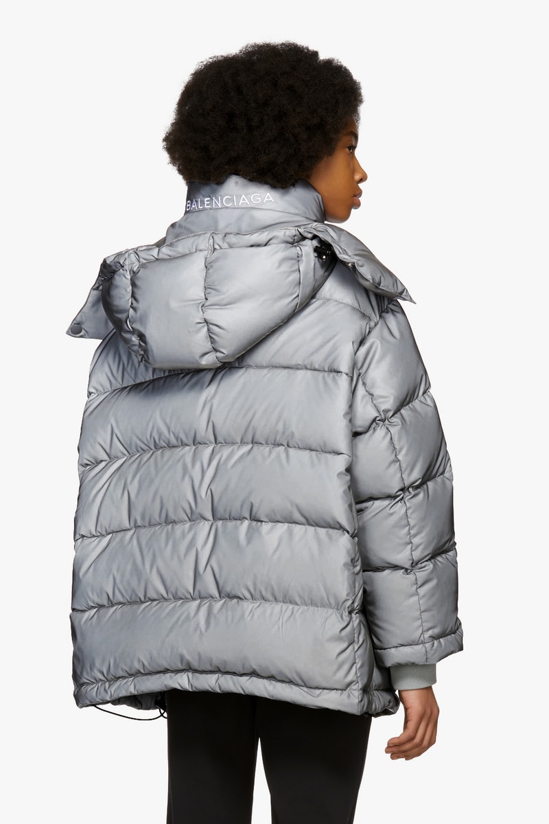 Balenciaga New Winter Coat Puffer Jacket SSENSE Silver Red Outerwear Reflective Demna Gvasalia