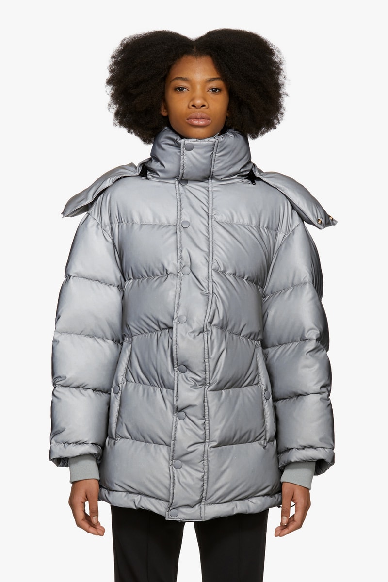 Balenciaga New Winter Coat Puffer Jacket SSENSE Silver Red Outerwear Reflective Demna Gvasalia