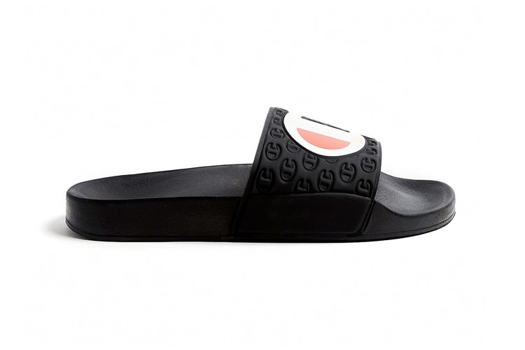 You Need Champion's Black Logo Slides in Your Life