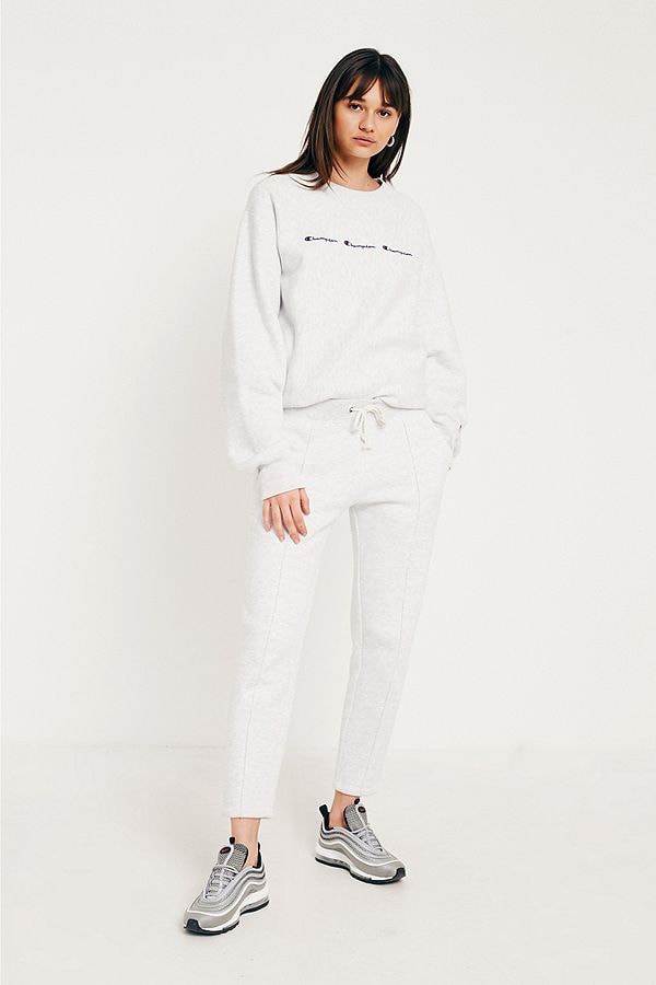 Champion Logo Sweatshirt Silver