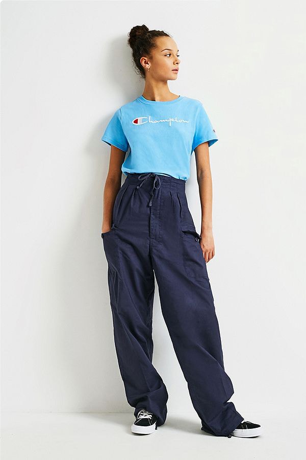 Champion Script Logo T-Shirt Blue