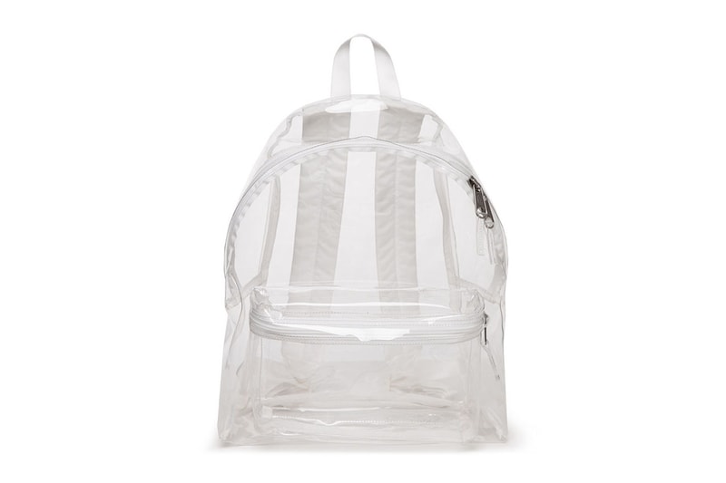 Eastpak pvc transparent see through clear black backpack bum bag fanny pack Padded Pak'r Springer Film rucksack
