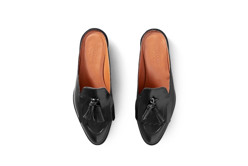 Everlane Classic Leather Mules Black Burgundy White Loafers Slippers Shoes