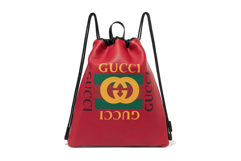 Gucci's New Drawstring Backpack Is Redder Than a Rose