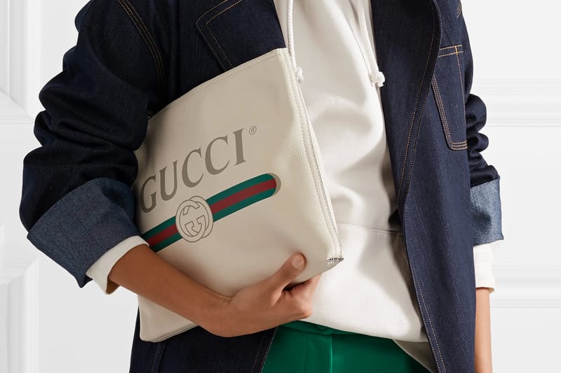 Gucci's White Vintage Logo Pouch Means Business