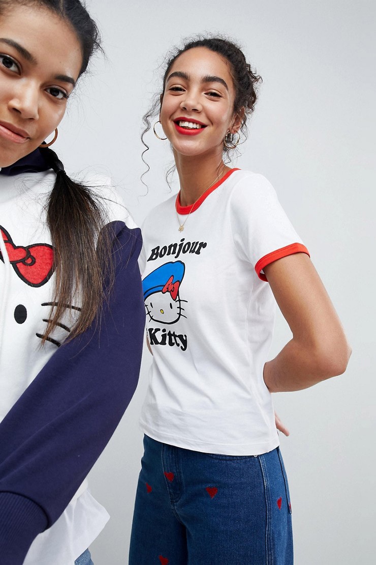 hello kitty asos sanrio collaboration plus size curve iphone case earrings pajamas t shirt sweater slippers bow
