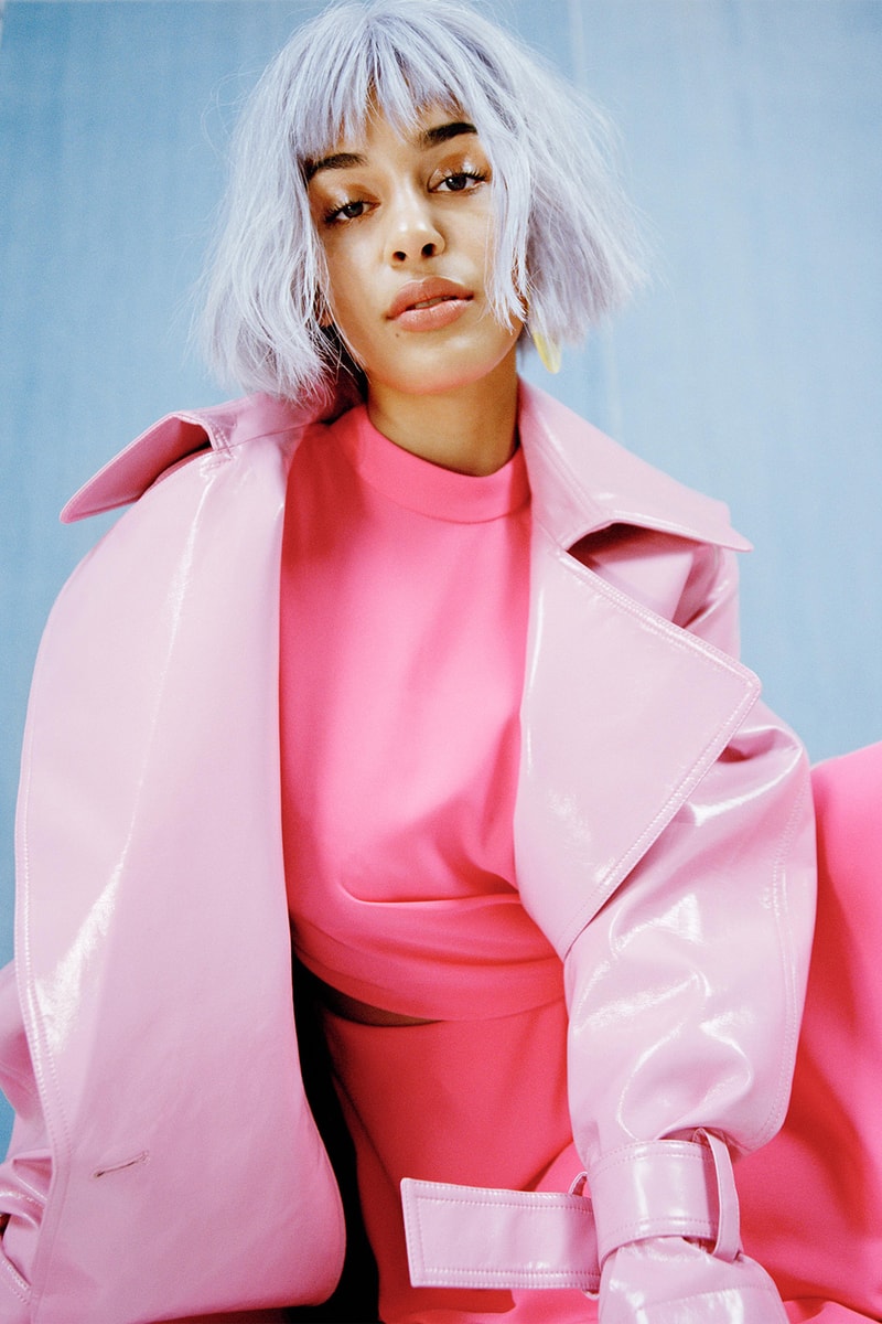 Jorja Smith brit award winner 2018 interview photoshoot editorial asos magazine 100 issue brits purple hair bob