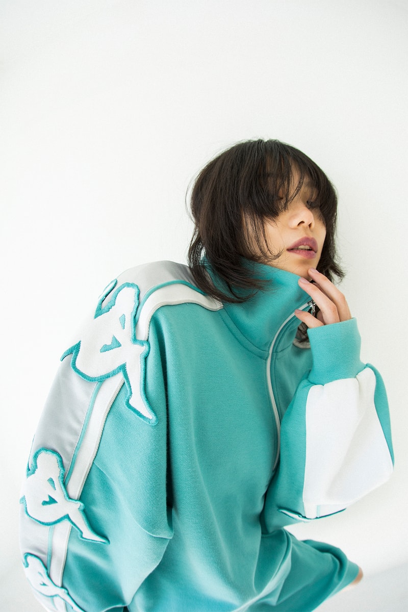 kappa spring summer banda collection teal white black omni logo tracksuit