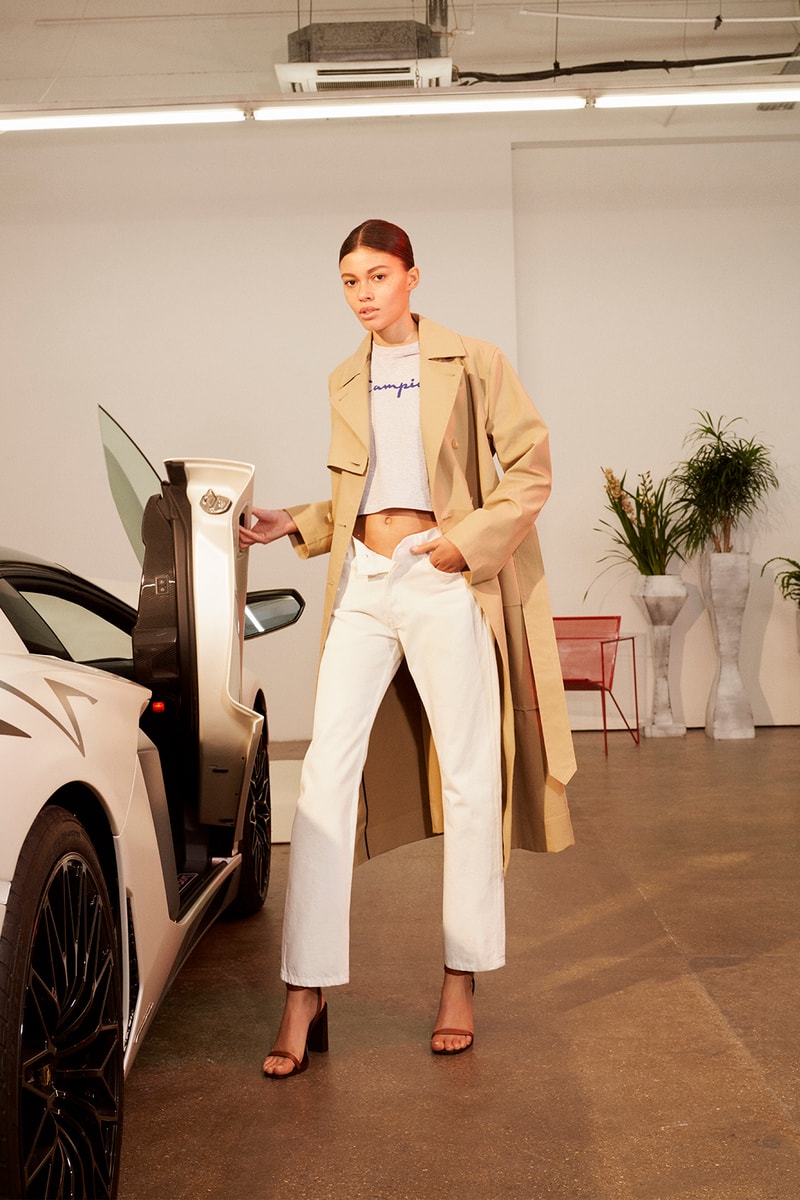 kith womens champion collaboration collection oversized sweatshirt logo hoodie cropped t-shirt 90s track jacket pants where to buy net-a-porter