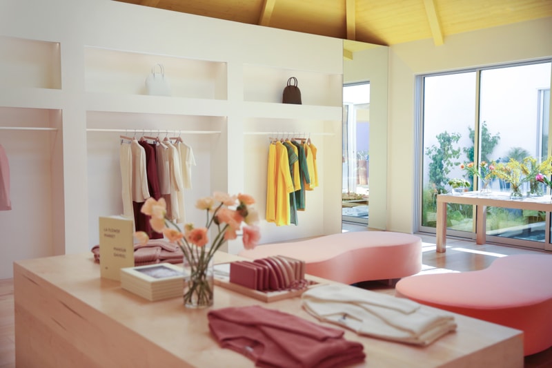 Mansur Gavriel Los Angeles Store Opening Cafe Flora Bags Fashion Retail Location