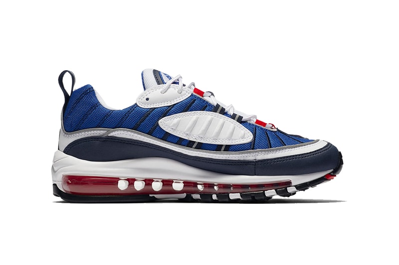 Nike Air Max 98 OG Gundam Seismic Velocity Red White Blue Side View