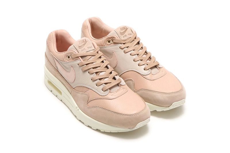 NikeLab Air Max 1 Pinnacle Sand naturally tanned leather pink