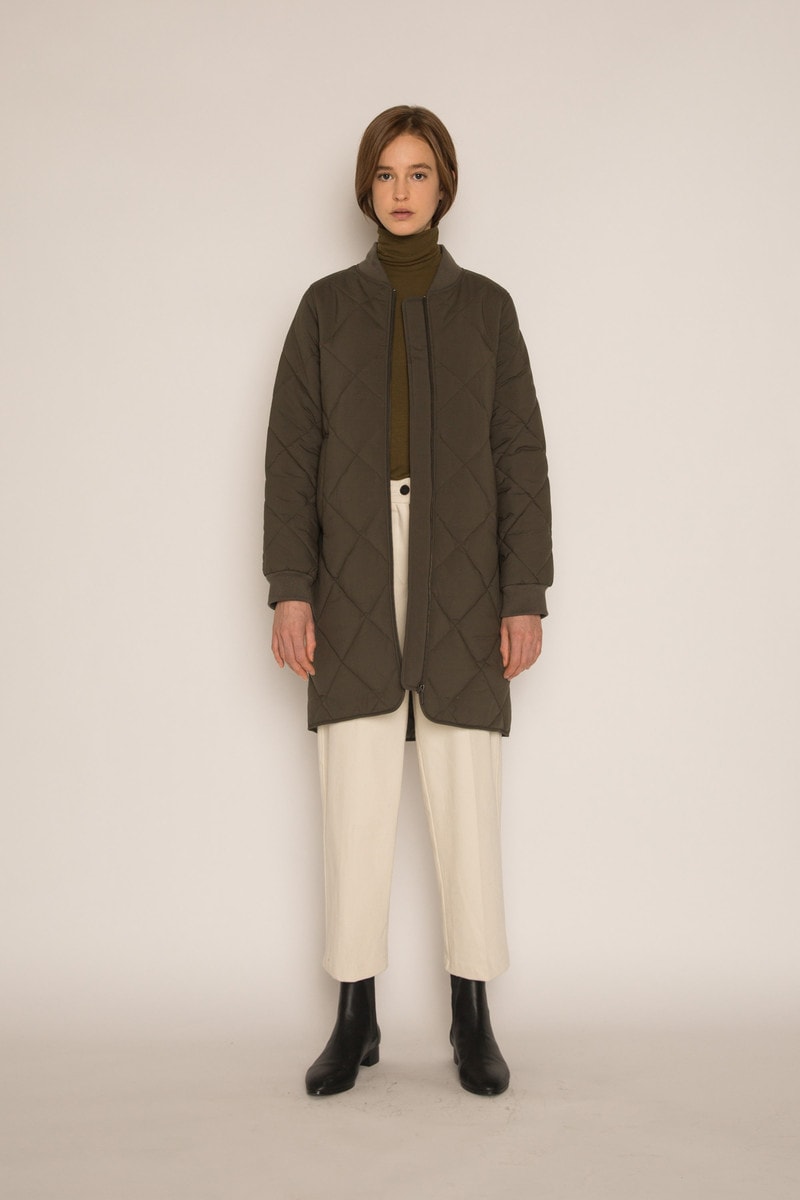 OAK + FORT Outerwear Flash Sale Quilted Jacket Olive