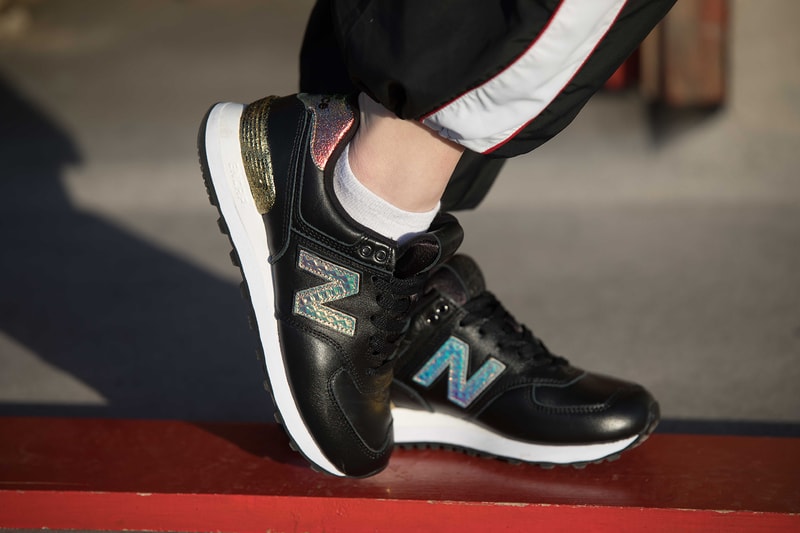 Pia Kristine Cruz New Balance 574 glitter pack editorial sneakers london fashion week lfw model tattoos