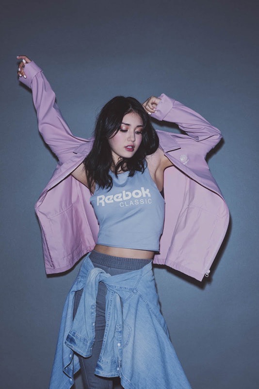 K-Pop Star Somi in Reebok Classic Campaign Club C 85 Sneaker Silhouette