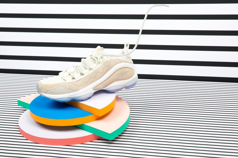 pam pam London Reebok DMX Run 10 Editorial Featuring Georgia Cranstoun Chalk Side View