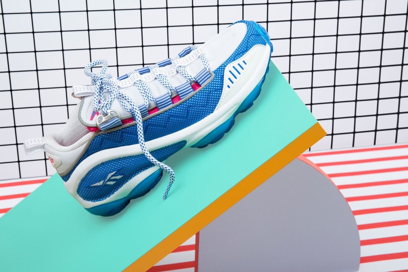 pam pam London Reebok DMX Run 10 Editorial Featuring Georgia Cranstoun Vital Blue Detailed View