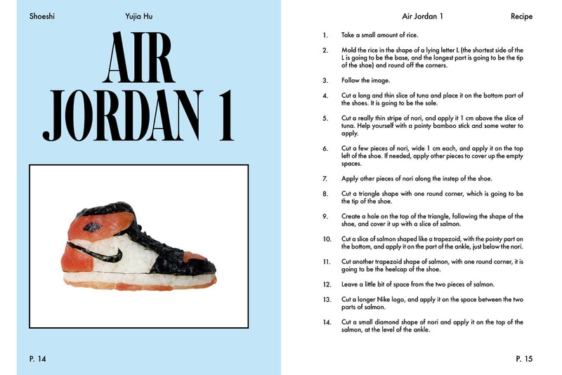 How to Make Shoeshi Sushi Cookbook Air Jordan 1 Sneaker adidas NMD Converse Nike Food Art Yujia Hu Instructions