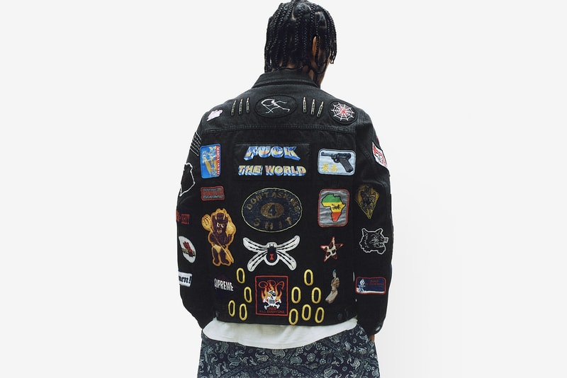 Supreme Spring/Summer 2018 Collection Lookbook Embroidered Jacket Black