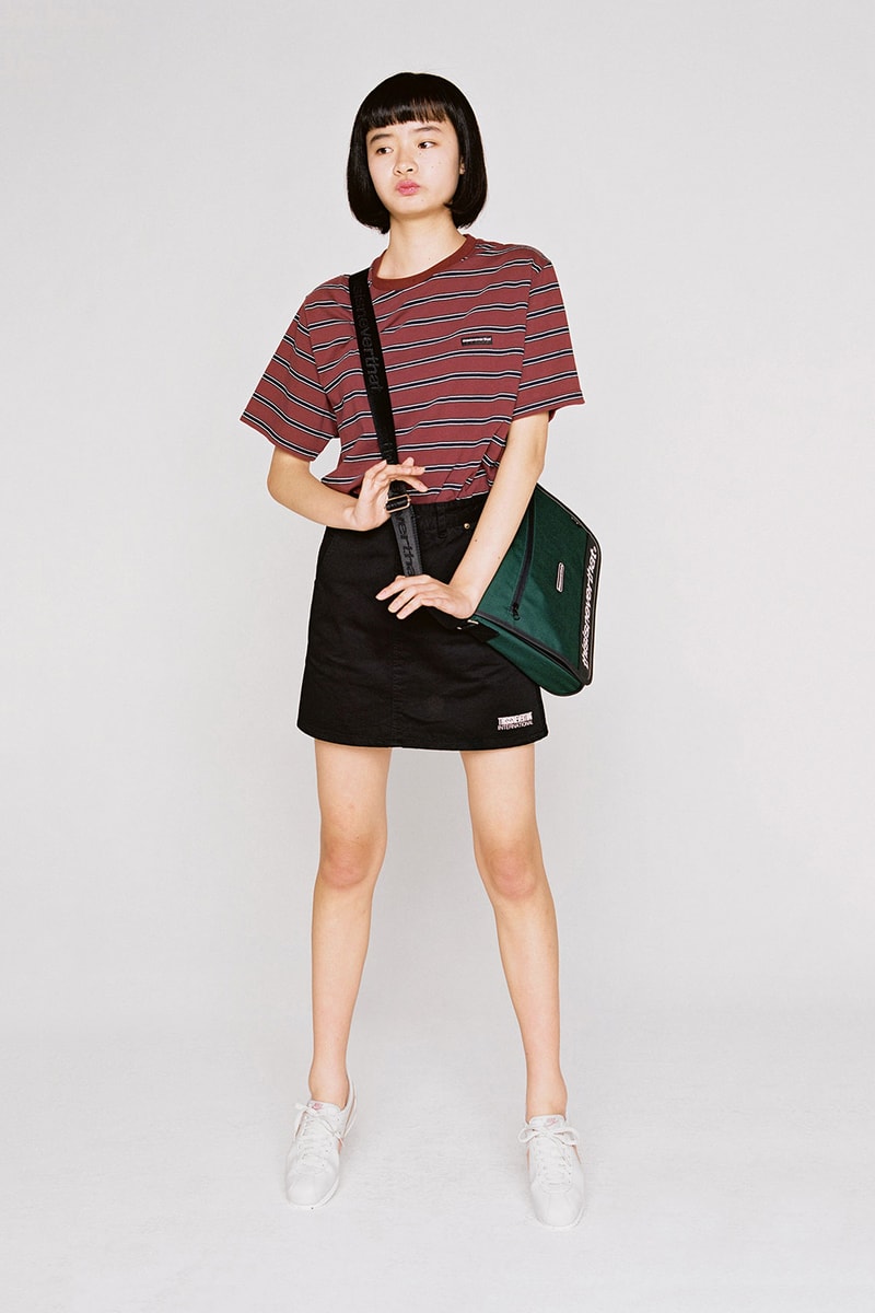 thisisneverthat Spring/Summer 2018 Lookbook Striped Shirt Red Skirt Black