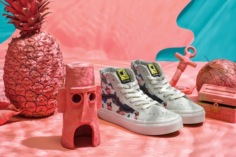 Vans sk8-hi authentic slip-on sneakers spongebob squarepants nickelodeon patrick apparel skate decks where to buy