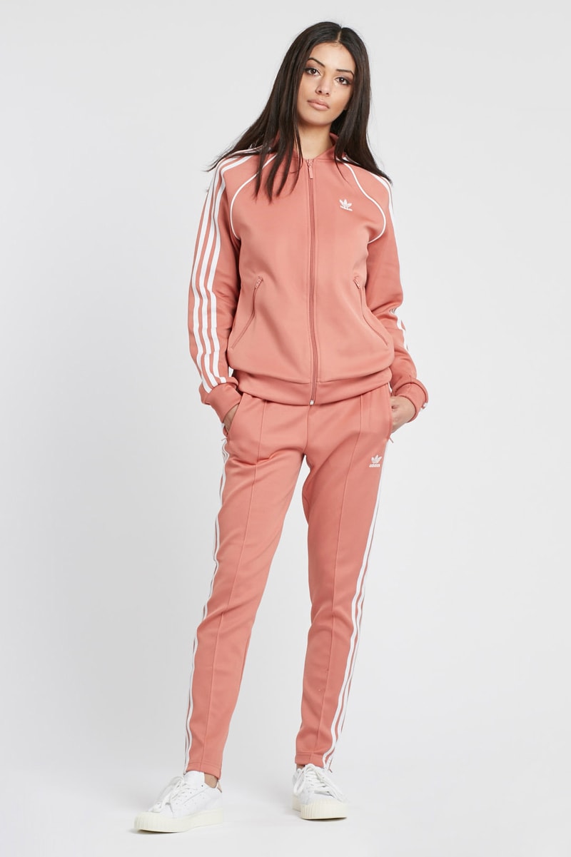 adidas Originals Dusky Ash Pink Track Pants logo trefoil pastel womens joggers where to buy set Sneakersnstuff