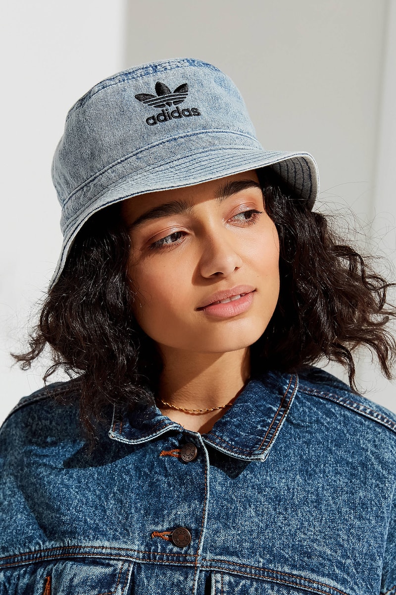 adidas Originals Trefoil Logo Bucket Hat Denim Blue