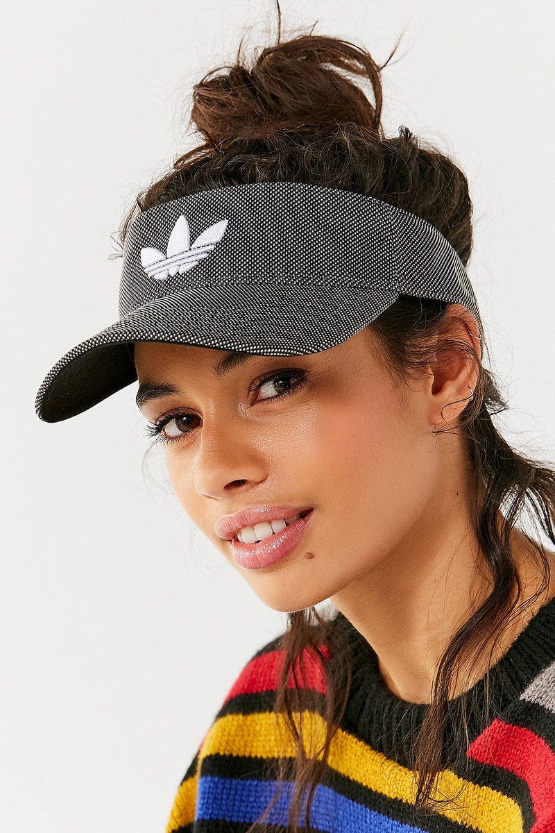 adidas Originals Trefoil Logo Visor Denim Black Grey Dark