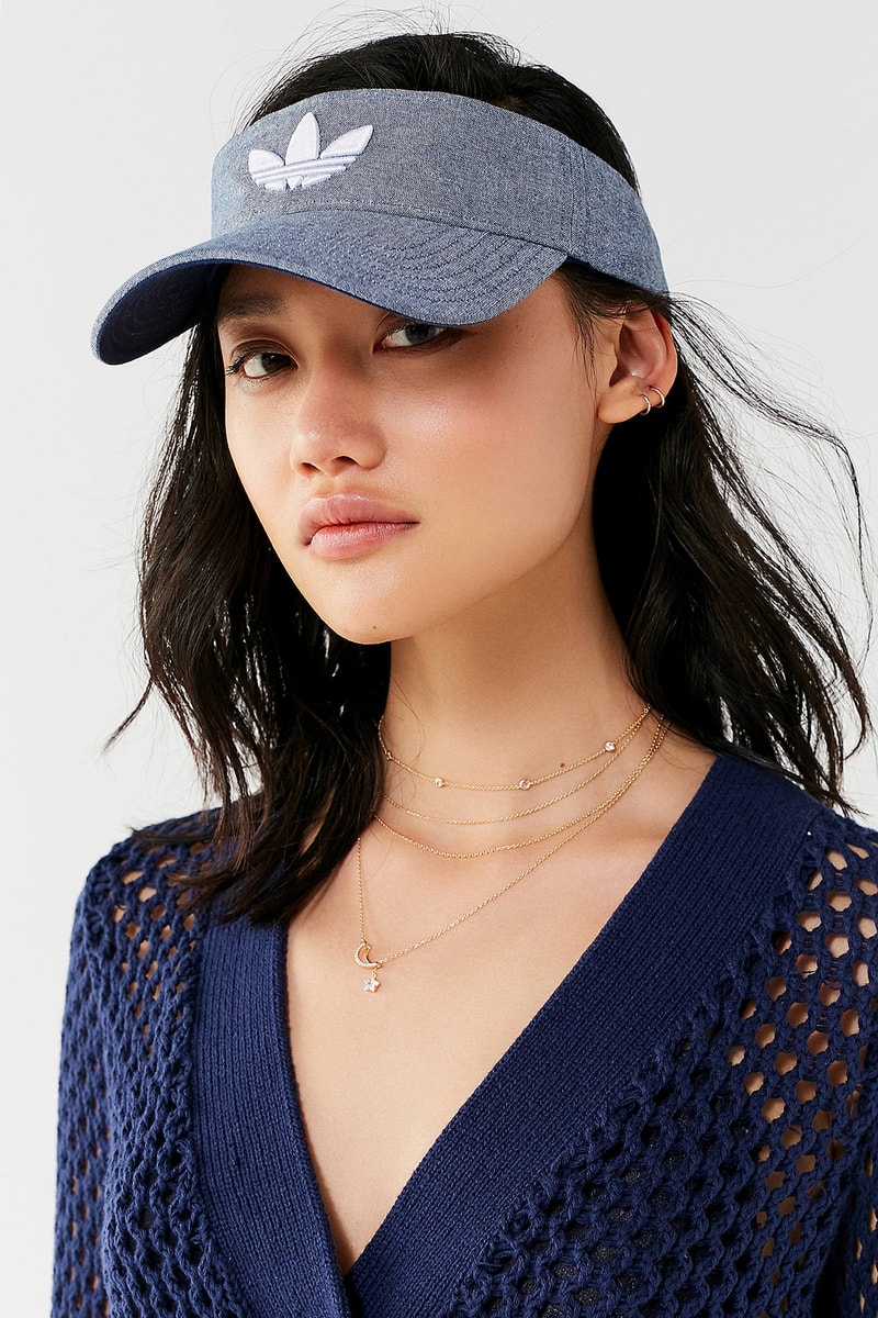 adidas Originals Trefoil Logo Visor Denim Indigo Blue White