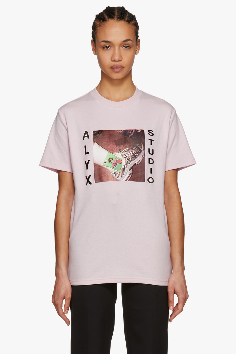 alyx pink shirt powerpuff girls cartoon network nike air max plus matthew williams front view