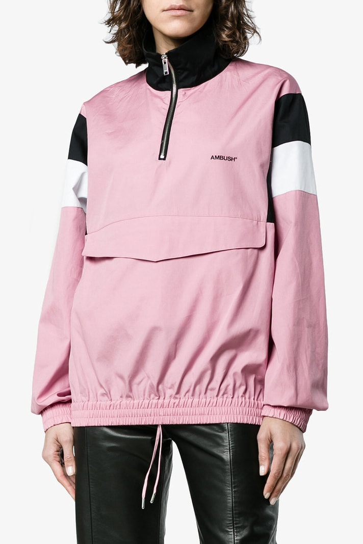 AMBUSH Millennial Pink Retro Athletic Track Jacket Retro '80s Women's Unisex Ladies Vintage Sportswear Athleisure where to buy Browns