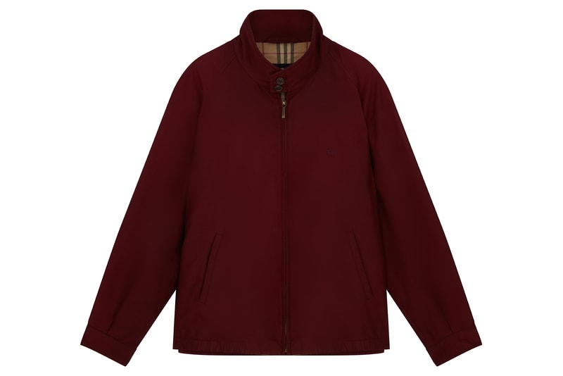 Burberry Harrington Vintage Jacket Burgundy Red Nova Check Pattern