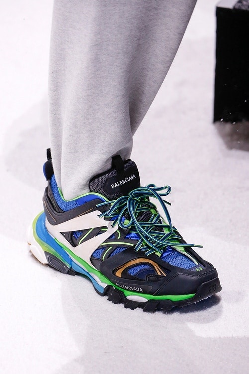 Balenciaga Fall Winter 2018 Sneaker Paris Fashion Week Green Blue