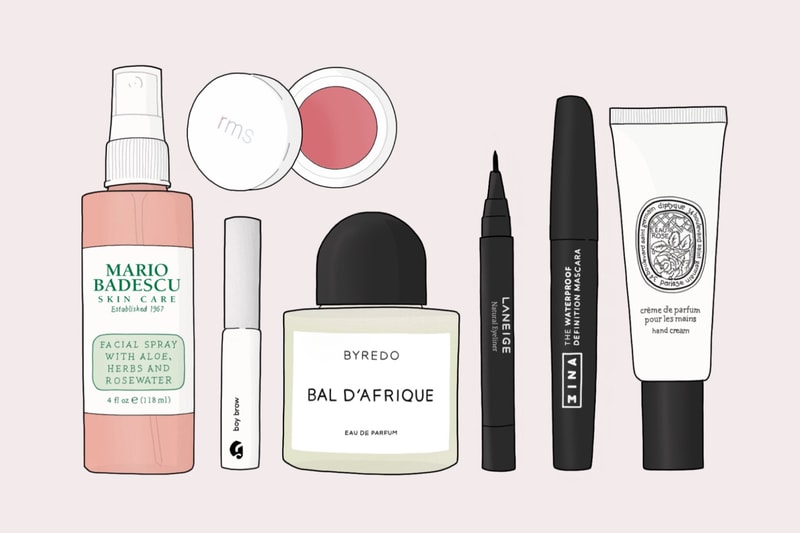iristrations beauty illustration glossier boy brow mario badescu rms beauty diptyque