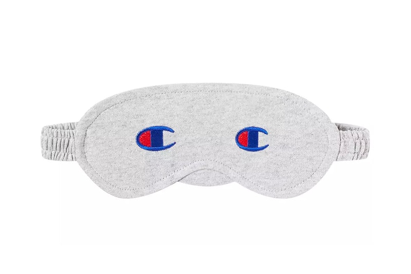 Champion BEAMS Grey Double Logo Eye Mask Sleeping Sleep Travel Branding Collaboration Price Release Where to Buy End