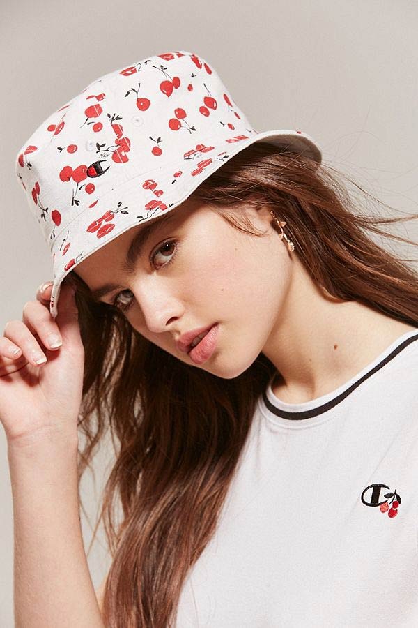 HVN Champion Cherry Reversible Bucket Hat White Red