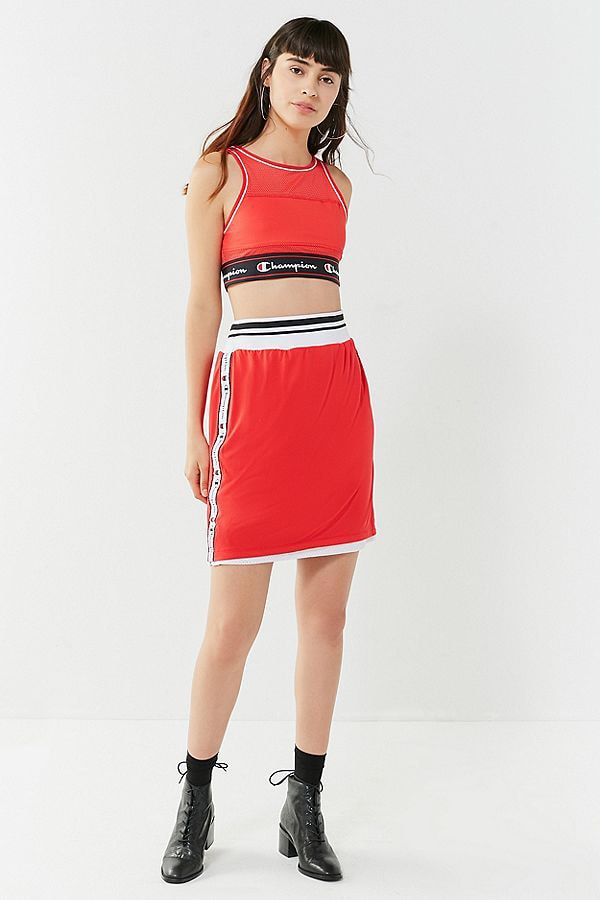 Champion Mesh Sports Bra Red Black Sportswear Athleisure