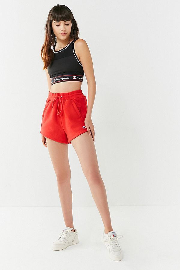 Champion Mesh Sports Bra Red Black Sportswear Athleisure