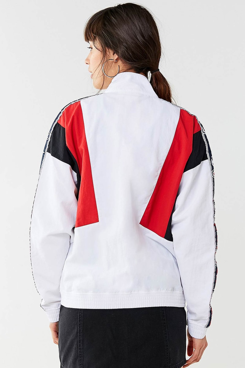 Champion Logo Track Jacket White Red Black