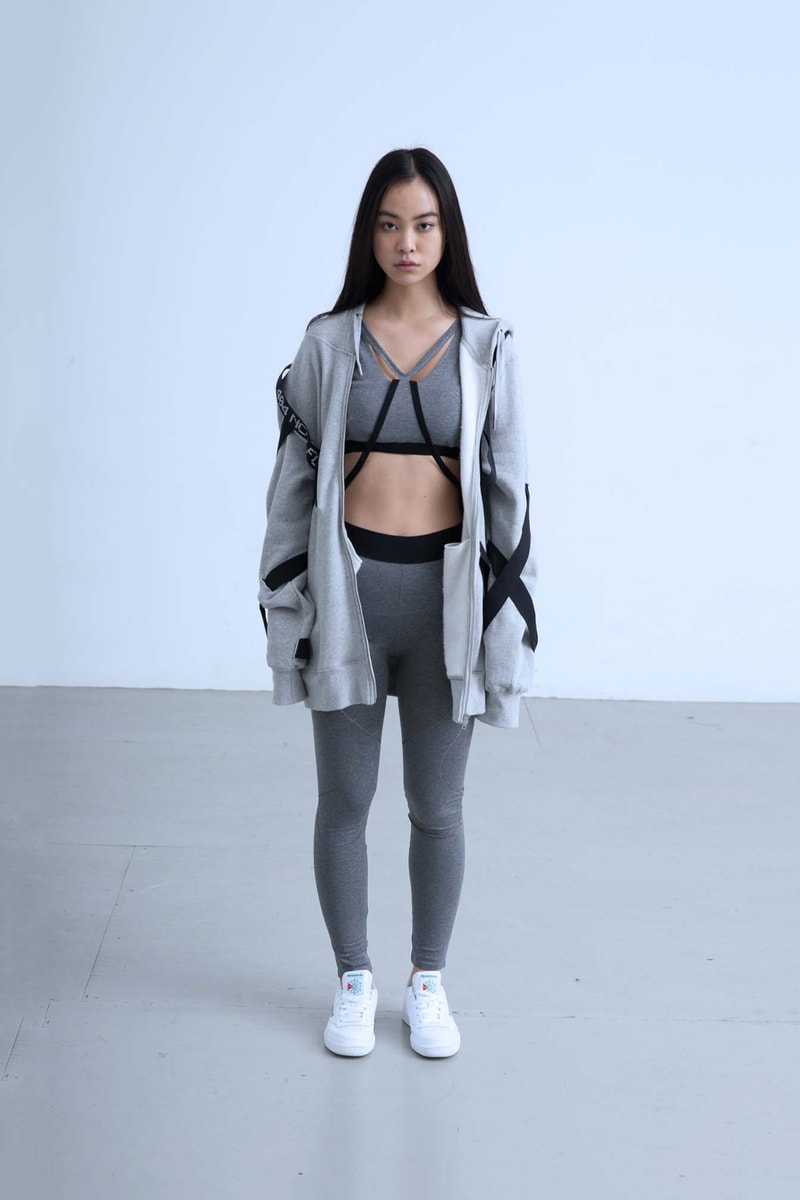 Charli Cohen Fall/Winter 2018 Collection Lookbook Convertible Parka Leggings Bra Grey Black