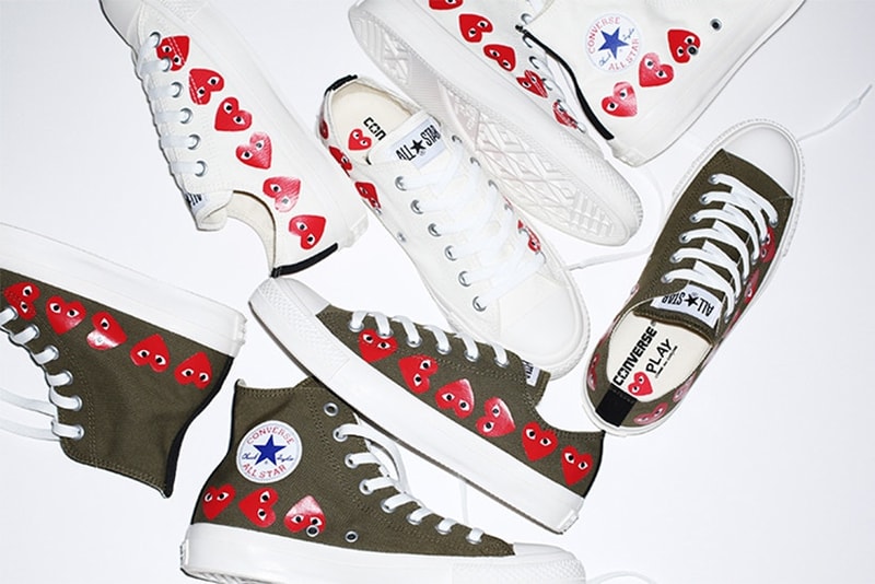 New CdG PLAY x Converse Chuck Taylor All Star COMME des Garcons Sneakers Shoes Print Heart Love