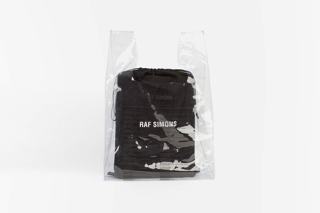 Expensive Designer Plastic Shopper Bags Shopping PVC Transparent Translucent see-through Raf Simons Celine Voo Store Marine Serre CDG Jil Sander COMME des Garcons where to buy