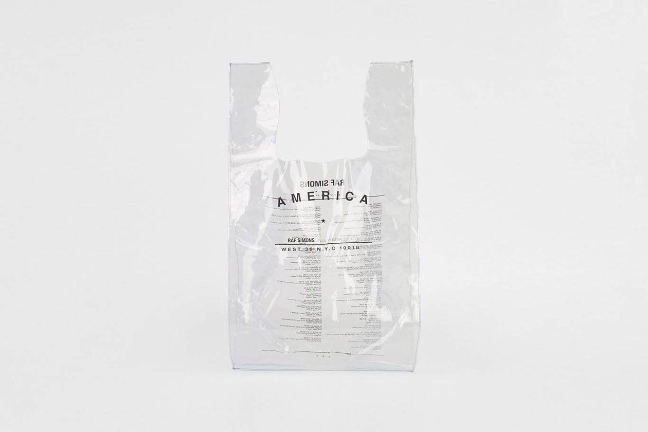 Expensive Designer Plastic Shopper Bags Shopping PVC Transparent Translucent see-through Raf Simons Celine Voo Store Marine Serre CDG Jil Sander COMME des Garcons where to buy