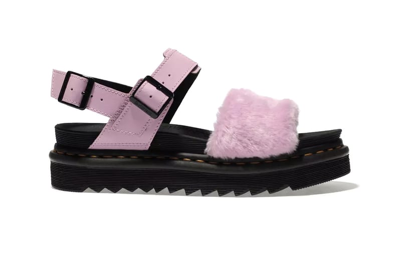 We're Obsessed With These Fluffy Millennial Pink Sandals by Dr. Martens