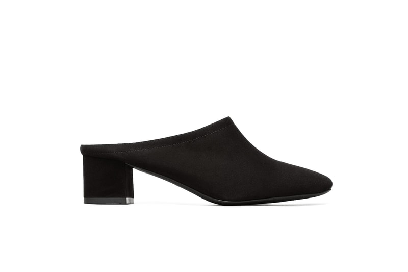 Everlane Everyday Suede Leather Heeled Mules Shoes Footwear Mustard Olive Black Grey Taupe