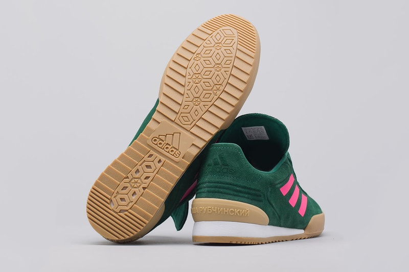 gosha rubchinskiy adidas copa trainers green pink gum white back bottom sole